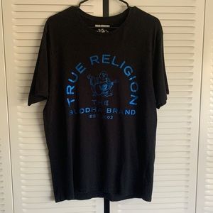True Religon Black & Blue Buddah Tee Large
